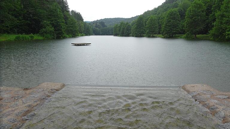 Seit einem Jahr wird der Sindersbachsee zwischen Langenprozelten und Ruppertshütten nicht mehr als Badegewässer gepflegt. Das Baden ist schon seit 1981 verboten.