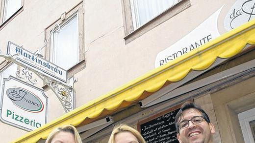 Das Team vom Ristorante &bdquo;Da Franco&ldquo;: von links Geschäftsführerin Petra Weißhaar, Katarzyna Zedda und Wirt Franco Zedda.