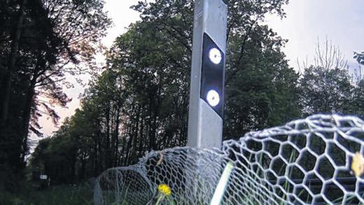 Zum Schutz für Tier und Mensch: Fangzäune an Straßen, die Kröten bei ihrer Wanderung überqueren, sollen Amphibien davor schützen überfahren zu werden. Der Bereich um die Fangzäune muss zudem mit Schildern zur Warnung und Geschwindigkeitsbegrenzung ausgestattet sein.