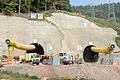 Tunnelbaustelle Deutsche Bahn Hain im Spessart       -  Auf rund zwei Kilometer (einfache Strecke) führt der Panoramawanderweg Falkenberg entlang dem Eisenbahnprojekt „Umfahrungsspange Schwarzkopftunnel“ und bietet Einblicke in die spannenden Facetten einer großen Tunnel-Baustelle.