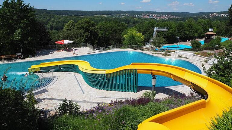 Das Terrassenschwimmbad in Bad Kissingen.