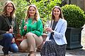 Eva Brockmann, Linda Keller und Emmi Wendemuth (von links) treten 2022 zur Wahl der Fränkischen Weinkönigin an.