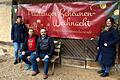 Michaela Stock, Enrico Hanel, Bürgermeister Michael Schnupp und Greta Kalla (von links) stellten das neue Programm zum Fladunger Weihnachtsmarkt vor.