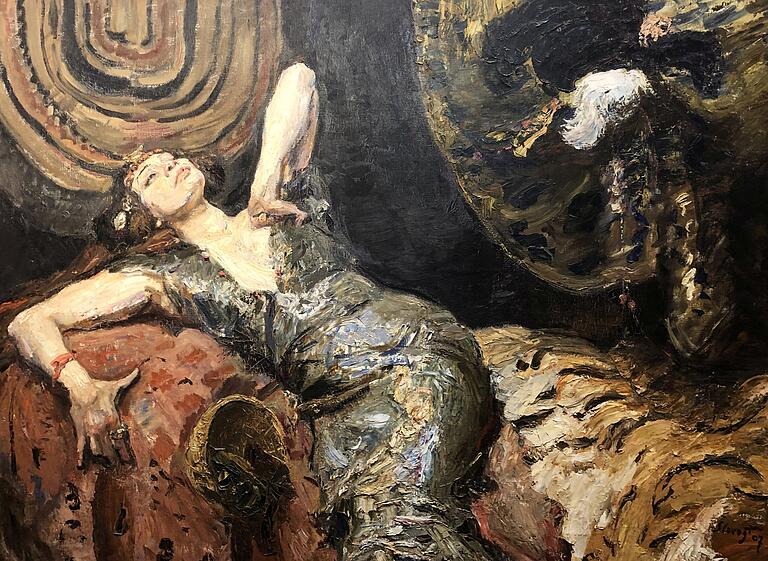 Frisch wiederentdeckt: Max Slevogt, Die Schauspielerin Tilla Durieux als Kleopatra, 1907.