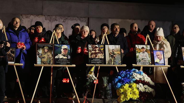 Trauergottesdienst am Kriegsgräberfriedhof 'Marsfeld' in Lviv zum Jahrestag der russischen Invasion in der Ukraine.