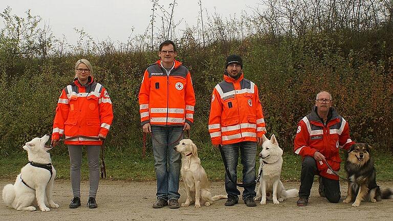 Vier Teams aus der BRK-Rettungshundestaffel Main-Spessart haben den Eignungstest in Coburg mit Erfolg bestanden. : BRK