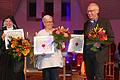 Die drei „Löwenherzen 2021“ nahmen die Standing Ovations der vielen Besucher in der Johanneskirche lächelnd entgegen.