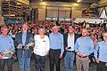 Jubiläum: Ihr 50-jähriges Bestehen feierte die Karlstadter Spenglerfirma Lummel mit 360 geladenen Gästen. Im Bild von links Friedel Behr und Lothar Gebel, die beide verabschiedet wurden, Andrea Möller, Klaus Hofmann, Moderator Thomas Neger sowie die beiden Geschäftsführer Georg und Stefan Lummel.