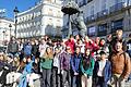 Die gesamte Gruppe vor „El Oso y el Madroño“ in Madrid.