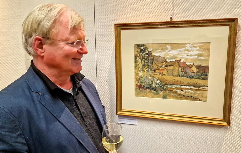 Der Dank des Bürgermeisters galt allen privaten Leihgebern, die wie Wolfgang Gerhard die 'Ansicht des Mainfufers' (Nähe Ankerwirtschaft) zuhause von der Wand nahmen, um sie nun der Öffentlichkeit zeigen zu können. Der Dank des Bürgermeisters galt allen privaten Leihgebern, die wie Wolfgang Gerhard die 'Ansicht des Mainfufers' (Nähe Ankerwirtschaft) zuhause von der Wand nahmen, um sie nun der Öffentlichkeit zeigen zu können.