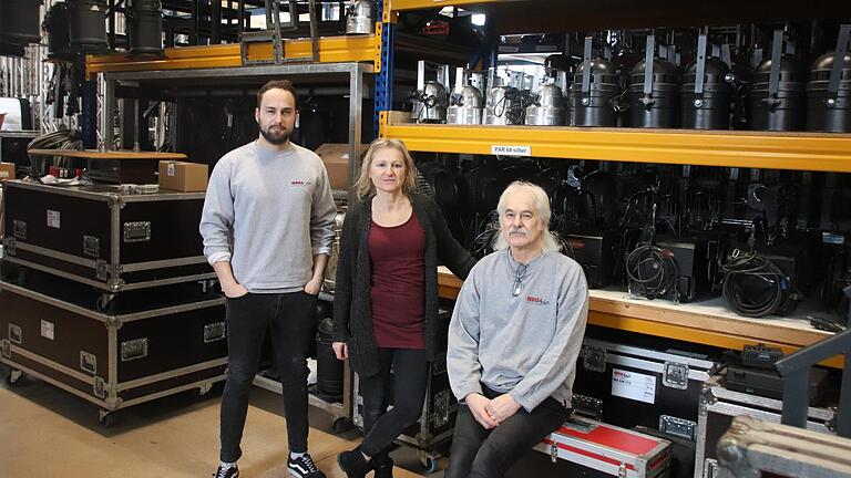 Das Team von Megaphon in Zellingen (von links): Julian, Angelika und Ali Patzak.