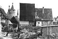 Die Alte Poststraße nach dem Bombenangriff.