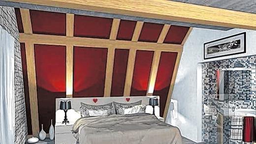 ... und so eines der Fremdenzimmer.