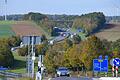 An der Autobahn A7 im Bereich der Gemeinde Wasserlosen soll eine 33 Hektar große Freiflächen-Photovoltaikanlage gebaut werden. Das Bild entstand nahe der Auffahrt bei Rütschenhausen.