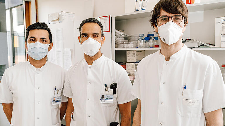 Das Würzburger Forscherteam im Verbund BayUFP (von links): Privatdozent Dr. Agmal Scherzad, Prof. Dr. Stephan Hackenberg und Dr. Till Meyer.