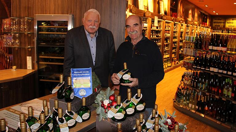 Horst Trabold, Seniorchef des Edeka-Frischemarktes Trabold, und Arthur Steinmann.