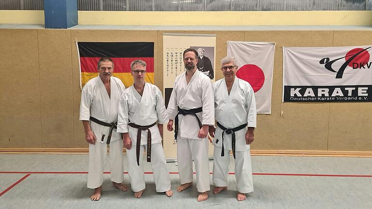 Auf dem Foto von links Fritz Oblinger, Christian Landgraf, Trainingspartner Martin Schleyer, Fritz Oblinger.