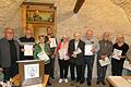 Im Bild: 1. Vors. Bernd Ehrlitzer gratulierte Lothar Otte, Elisabeth Wenzel, der Soldatenkameradschaft Gochsheim (alle 40 Jahre), Renate Schickram, Helmut Siefritz (beide 25 Jahre), Erich Waldherr (15), Hans-Joachim Muck, Hiltrud Baier-Götz und Roland Seubert (alle 10 Jahre).