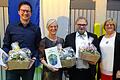 Auszeichung für vielfältiges und jahrzehntelanges ehrenamtliches Engagement in Zell (von links): Stefan Golla, Karin Stumpf, Thomas Hetterich und Bürgermeisterin Anita Feuerbach.