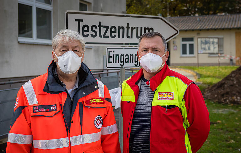 Olaf Mauer und Jochen Löser leiten das Corona-Testzentrum in Schweinfurt. Olaf Mauer und Jochen Löser leiten das Corona-Testzentrum in Schweinfurt.