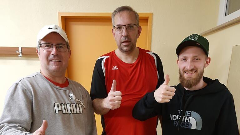 Im Bild Klaus Widera, Siegbert Veith, Fabio Kraut.