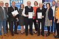 Für 60 Jahre Mitgliedschaft in der CSU wurden geehrt: Hans Mock (Dritter von links), Albert Loder (Fünfter von links) und Robert Feldner (Vierter von rechts). Den Jubilaren gratulierten (von links) Bezirksrat Stefan Funk, Staatssekretär a.D. Gerhard Eck, Landtagskandidatin Martina Gießübel, CSU-Kreisvorsitzende Anja Weisgerber sowie die stellvertretenden Kreisvorsitzenden Christine Bender, Thomas Siepak und Barbara Göpfert.