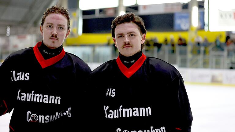 Keine Partie wie jede andere: Wenn die Haßfurter Hawks und die Schweinfurter Mighty Dogs am Wochenende ihr Eishockeyderby austragen, geht bei Joey (links) und Jamie Akers der Puls ein bisschen höher als bei den anderen Spielen. Die beiden Brüder wechselten im Sommer 2023 von ihrem Heimatverein nach Haßfurt.