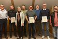 Auf dem Foto (von links): Reinhold Schwab (1. Vorsitzender), Paul Hörner, Karin Fleischmann, Jürgen Traub, Dieter Zorn, Ernst Gesell, Dittmar Müller (2. Vorsitzender).