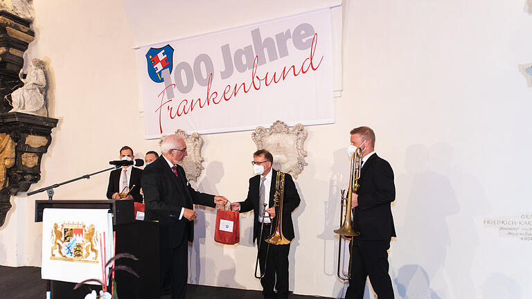 Ein Festakt im Museum für Franken in der Festung Marienberg in Würzburg: Der Frankenbund feiert sein 100-jähriges Jubiläum.