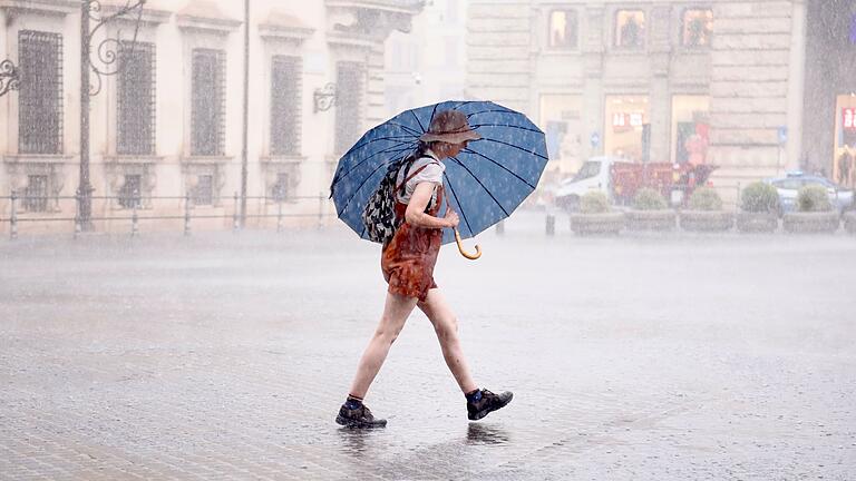 Wetter in Italien       -  In Rom gab es einen schweren Sommerregen.