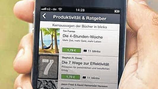 Die App: So sieht das Blinkist-Angebot aus.