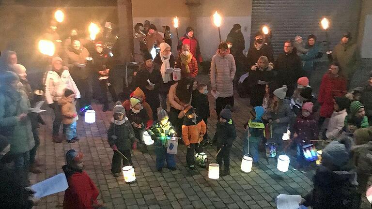 Beim St.-Martins-Umzug in Opferbaum.