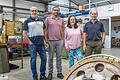 Auch nach 50 Jahren ist das Unternehmen Gerhard Geißel Maschinenbau weiter in der Hand der Familie Geißel – so soll es auch bleiben. Udo Geißel (von links) ist Geschäftsführer und Produktionsleiter, Sebastian Geißel verantwortlich für Arbeitsvorbereitung und Kalkulation, Petra Geißel für kaufmännische Angelegenheiten und Organisation und Thomas Geißel für Arbeitsvorbereitung und Kalkulation, Kundenbetreuung und -akquise.
