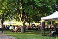 Gut besucht war der Schloss-Weingarten in Homburg trotz der unbeständigen Witterung. Am Samstagabend spielte die&nbsp;Band 'Sound of 69'.