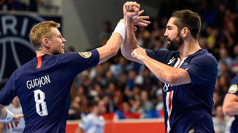 Zwei Weltstars des Handballs: Gudjon Valur Sigurdsson und Nikola Karabatic wurden im Frühjahr mit Paris St. Germain französischer Meister.&nbsp;