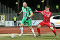 Adam Jabiri (1. FC Schweinfurt 05) und Dennis Waidner (FC Würzburger Kickers) beim letzten Aufeinandertreffen der beiden Mannschaften im März 2022.