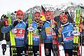 Biathlon: Weltmeisterschaft       -  Johannes Kühn (2.v.r.) feiert mit dem deutschen Team Staffel-Bronze.