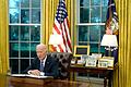 US-Präsident Biden im Oval Office       -  US-Präsident Biden ist ein erklärter Gegner der Todesstrafe. (Archivbild)