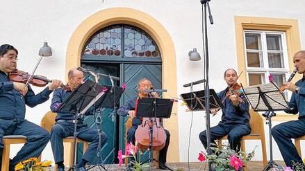 Das Bamberger Streichquartett in Oberschwappach. Das Bamberger Streichquartett in Oberschwappach.