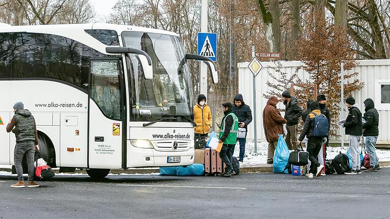 Ein Foto aus dem vergangenen Jahr: Geflüchtete im Ankerzentrum Unterfranken (Lkr. Schweinfurt). Von dort aus erfolgt die Umverteilung durch die Regierung von Unterfranken.&nbsp;