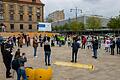 Eine der Aktionen des Vereins 'Freunde von Schweinfurt ist bunt' war am 1. Mai die Kundgebung gegen Rechts auf dem Schillerplatz.