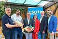 Peter Deppisch, Vorsitzender Mittelstandsunion Würzburg-Land, Marc Zenner, stellvertretender Vorsitzender CSU-Kreisverband Würzburg-Land, Stefan Köhler, Europawahl-Kandidat, Rosa Behon, Bezirksrätin, Eberhard Nuß, Altlandrat, Michael Bötsch, Ortsvorsitzender CSU-Ortsverband Giebelstadt