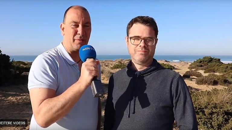 Im Trainingslager der Kickers vor Ort: Die Kollegen (von links) Kai Dunkel und Frank Kranewitter. Im Trainingslager der Kickers vor Ort: Die Kollegen (von links) Kai Dunkel und Frank Kranewitter.