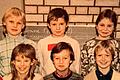 Ein Bild aus der ersten Klasse: Sascha Finger (eingekreist) mit einigen Mitschülern der Grundschule Triefenstein-Lengfurt.
