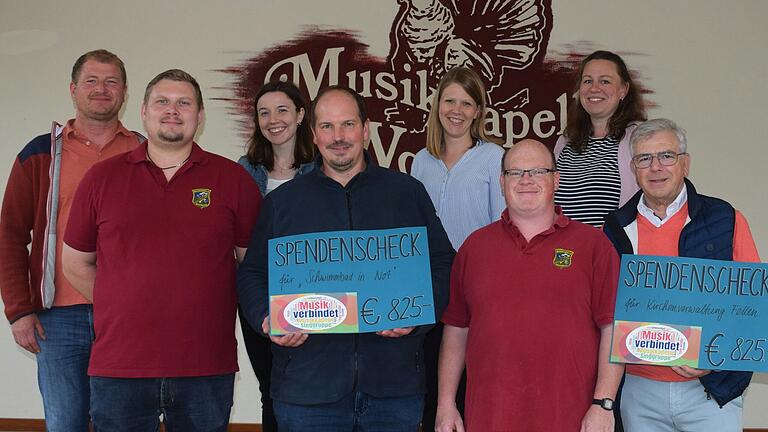 Auf dem Foto (hinten von links): Thiemo Müller, Anna Haas, Annika Bott, Stefanie Bäcker; (vorne von links): Bernd Haas, Robert Herold, Florian Gerhard, Friedel Baur.