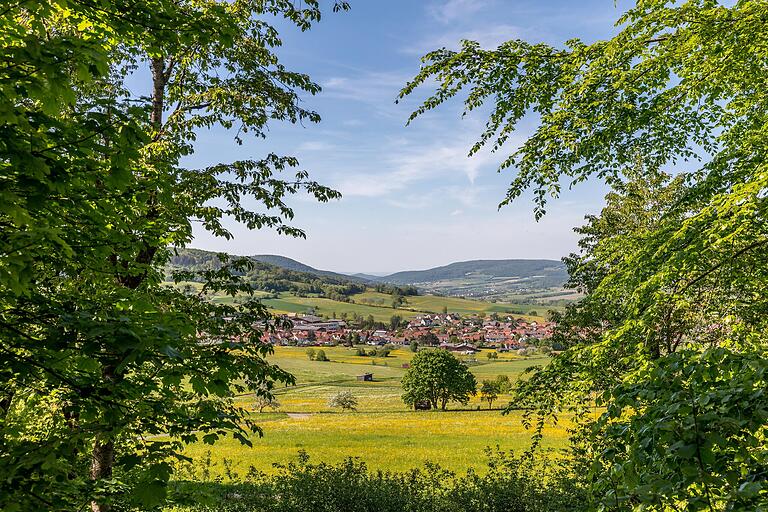 Blick auf Simmershausen.&nbsp;