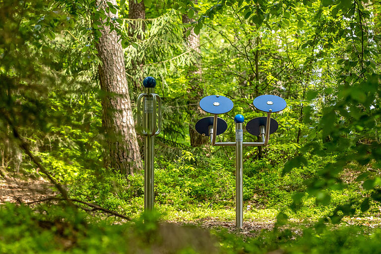 Die Tour verläuft ein Stück parallel zu einem Trimm-Dich-Pfad.