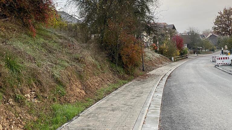 Die Böschung in der Niederläurer Katzenhackstraße ist stellenweise sehr steil und schwer zu pflegen. Eine Stützmauer könnte Abhilfe schaffen. Die Böschung in der Niederläurer Katzenhackstraße ist stellenweise sehr steil und schwer zu pflegen. Eine Stützmauer könnte Abhilfe schaffen.