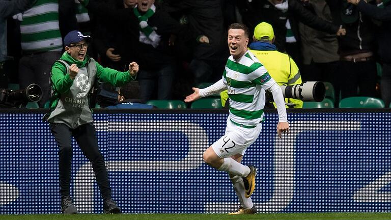 Ausgleich - Callum McGregor bejubelt den zwischenzeitlichen Ausgleich für die Schotten. Foto: Sven Hoppe Ausgleich - Callum McGregor bejubelt den zwischenzeitlichen Ausgleich für die Schotten. Foto: Sven Hoppe