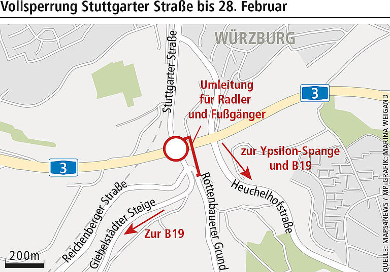 Vollsperrung Stuttgarter Straße